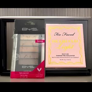 Bundle Of Too Faced Light Diamond 💎 & BYS Eye Shadow 5 Shades & A 🎁 Make-Up Set
